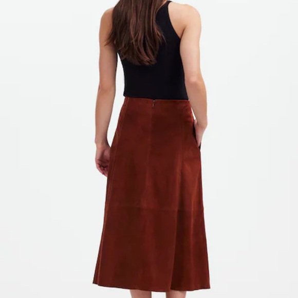 Madewell Suede Seamed Midi Skirt “Soldout!” - Picture 3 of 14
